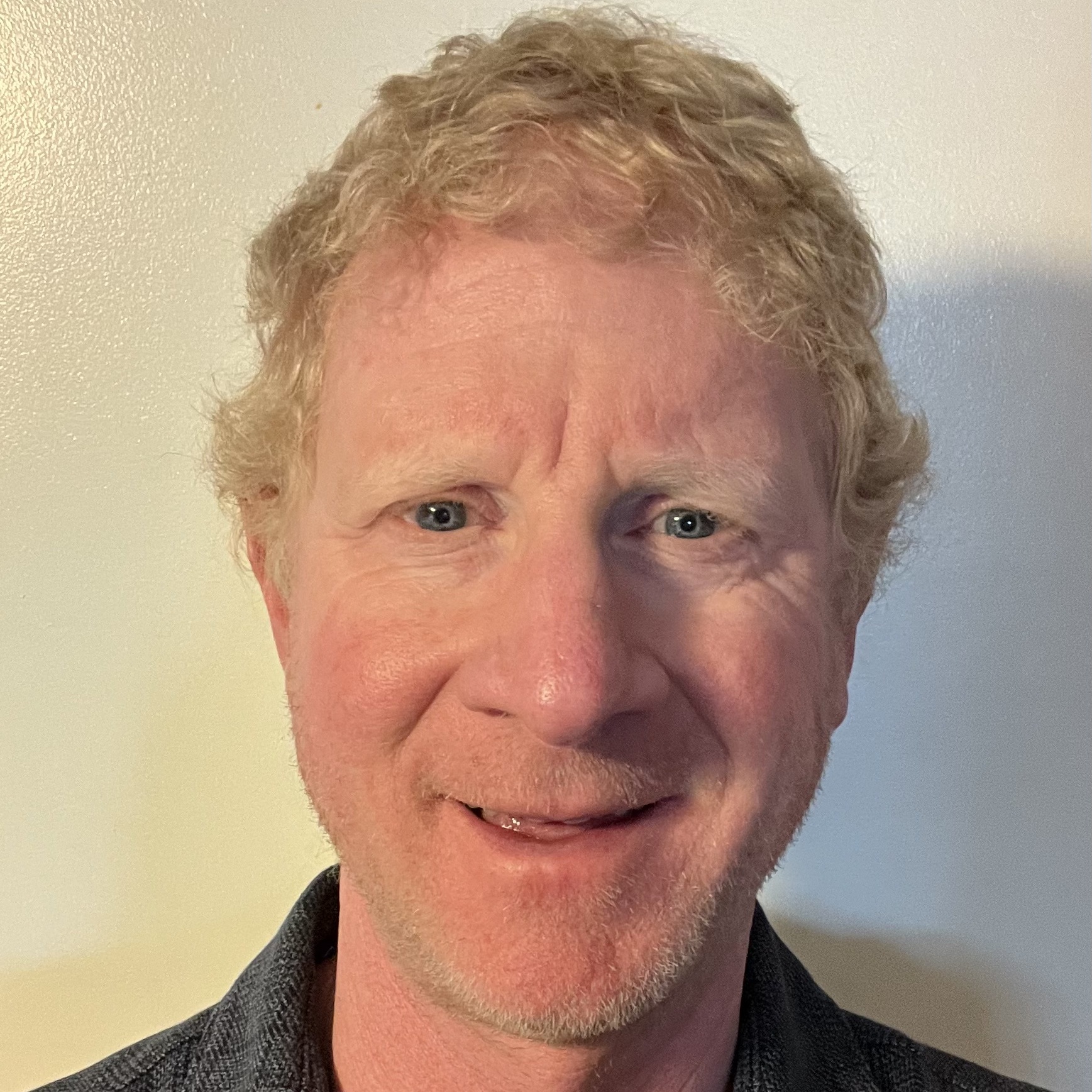Smiling man with short curly blond hair and dark collared shirt.Senior Product Owner, American Physical Society.