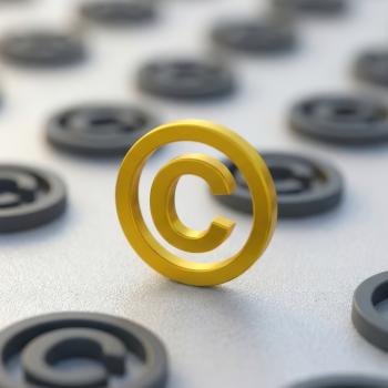 Yellow copyright symbol