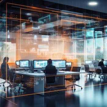 AI image of an office space